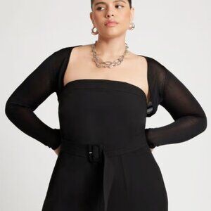 Eloquii Fine Knit Bolero Black